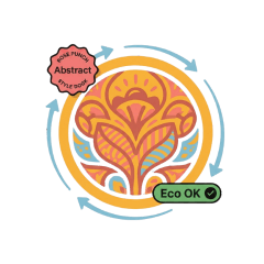 Circular artistic design with style elements